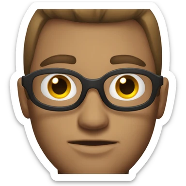 cool guy with huge pupils sticker