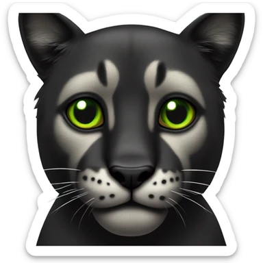 Animal pantera negra con ojos verdes sticker