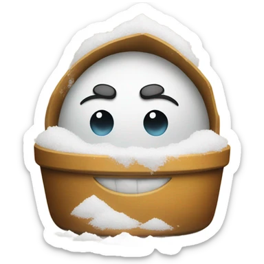Smile emoji with big pile of salt  sticker