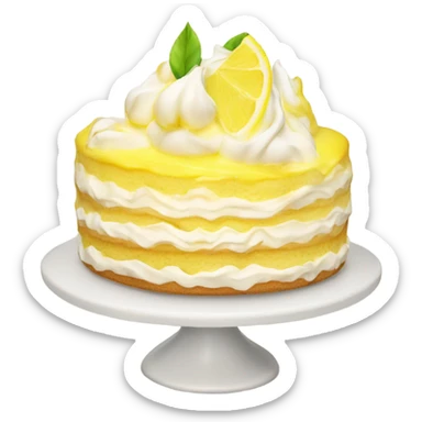Lemon meringue cake without drip sticker
