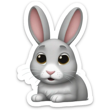 Coma rabbit sticker