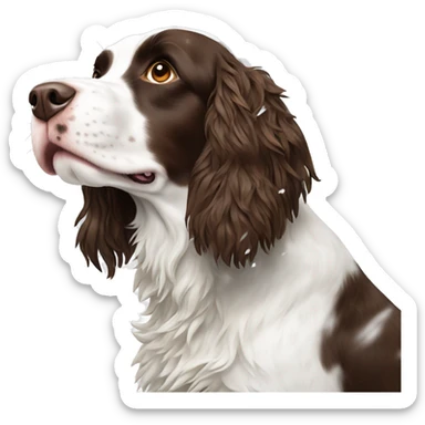 Springer spaniel in the snow sticker