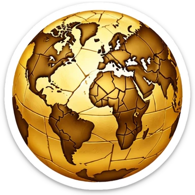 golden earth sticker