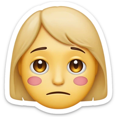 draw a sticker similar to an emoji. which is shown on the screen when the user makes a mistake. The emoji should be sad, but at the same time friendly sticker