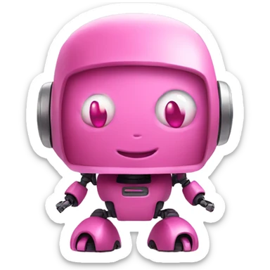 cute pink robo sticker