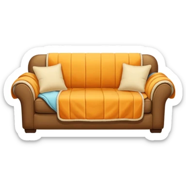 cozy couch blankets sticker