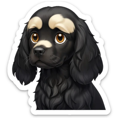 Black cocker spaniel sticker