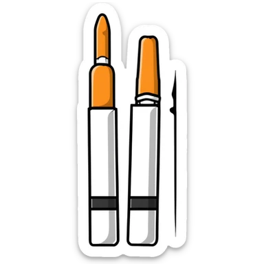 single white cigarette alone sticker