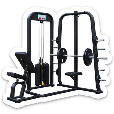 gym two side cable machine sticker