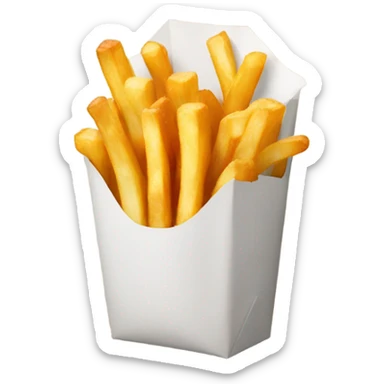 Crispy fries in packet sticker