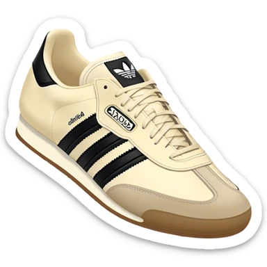 Cream and black adidas samba sticker