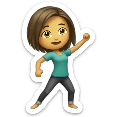 Fille qui fait un dab sticker