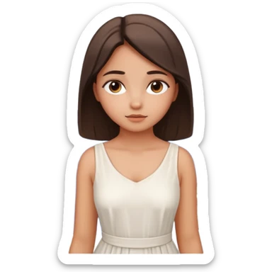 santorini girl face sticker