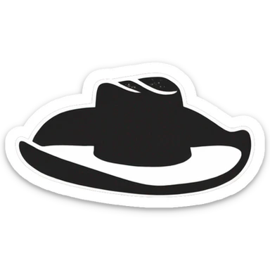 Cowboy hat black sticker