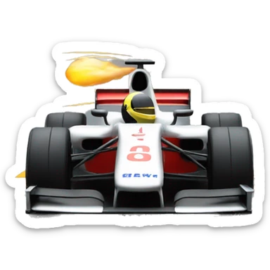 F1 car drive by bg cat sticker