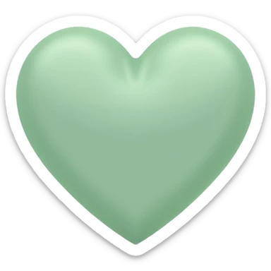 A pastel green heart sticker