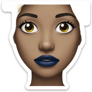 
dark blue lips sticker