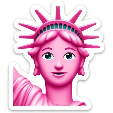 Pink Statue of Liberty  sticker