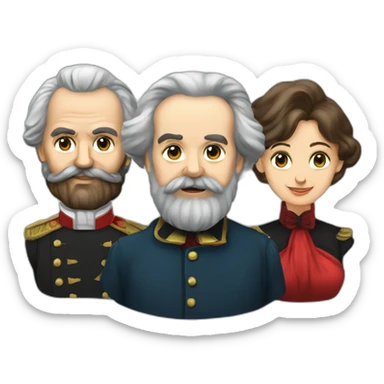 Karl marx avec lenine et staline sticker