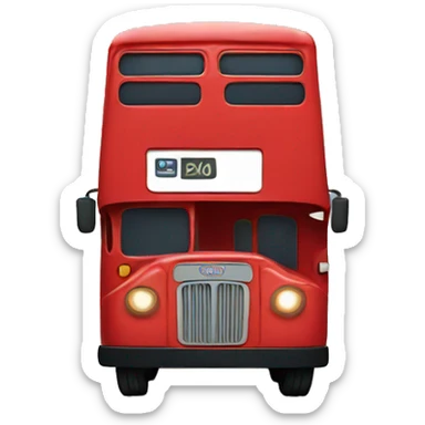Red bus sticker