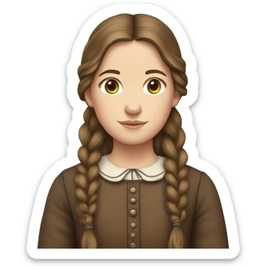 Laura Ingalls brown hair  sticker