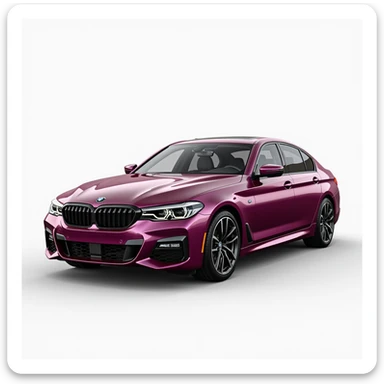 BMW G80 sports sedan in wildberry color, realistic style, isolated on transparent background sticker