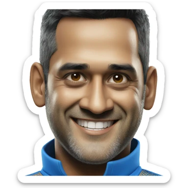 ms dhoni smiling sticker