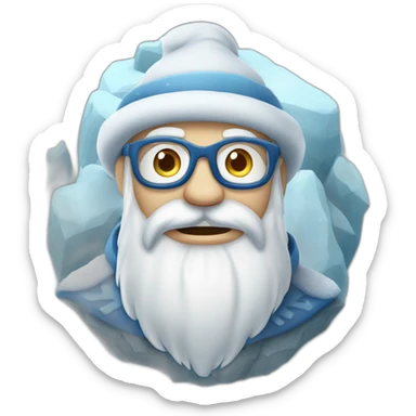 cool Father Frost Rock sign sticker