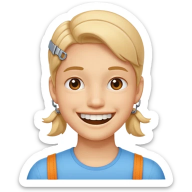 Emoji avec un appareil dentaire  sticker