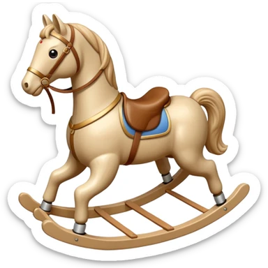 beige Rocking Horse sticker