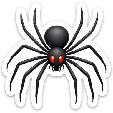 “High-resolution iOS-style spider emoji, centered on bright white background, crisp clean details” sticker