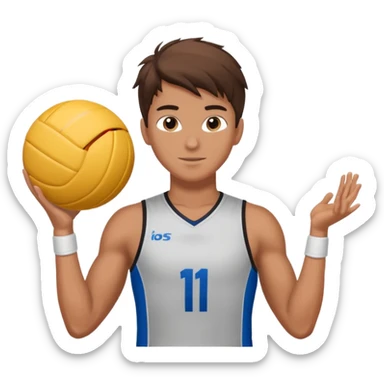 volleyball player boy brunet sticker