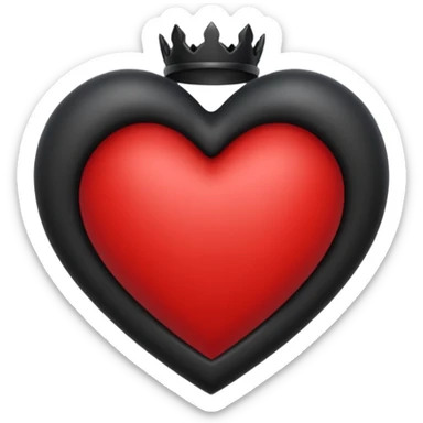 heart with black gothic halo sticker