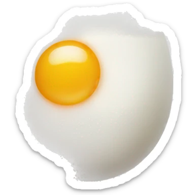 Half a boiled egg sticker