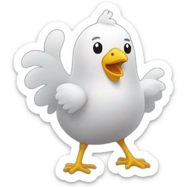 invisible chicken sticker