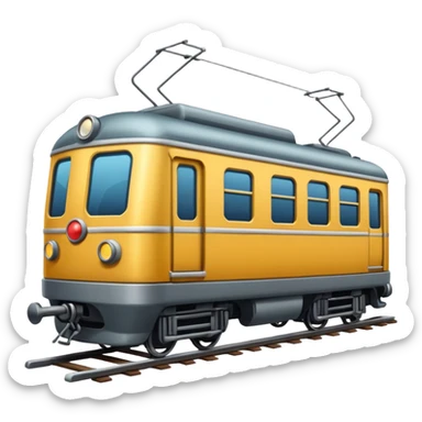 A train that has needles in it sticker