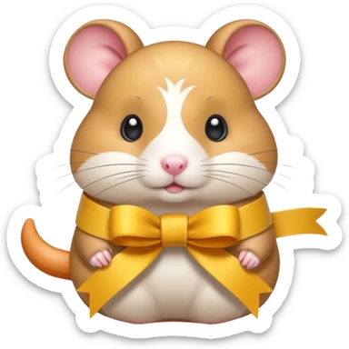 ribbon hamster sticker