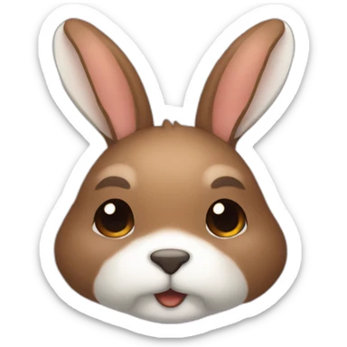 Conejo peinado de hongo sticker