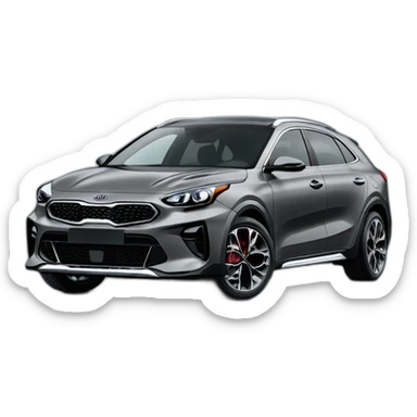 Kia xceed gt Line grey, seen from 3/4 sticker