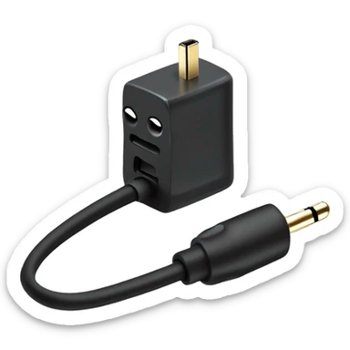 stereo adapter mini jack to big jack for headphones cable sticker