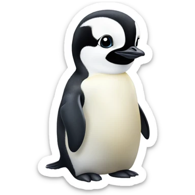 Baby emperor penguin sticker