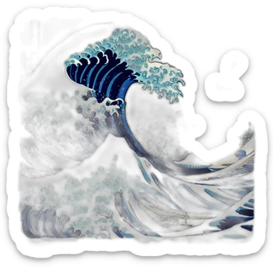 the great wave off kanagawa sticker