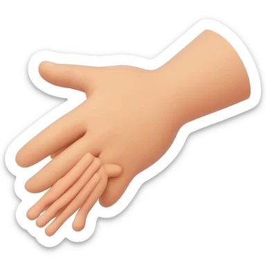 hand itching other hand sticker