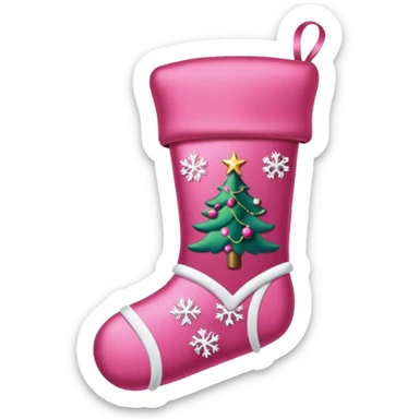 Pink cosmetic Christmas sticker