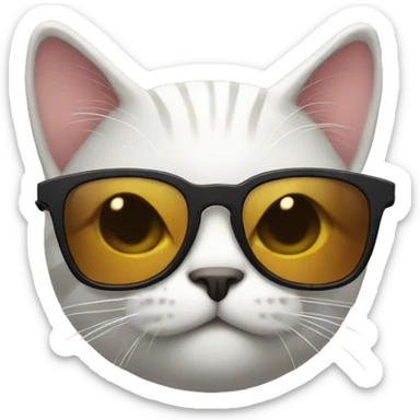 Cat with sunglasses sticker