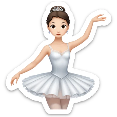 Swan lake ballet brunette  sticker