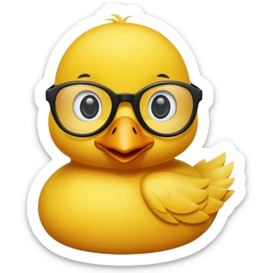 dame un pato amarillo con lentes de sol, lentes negros sticker