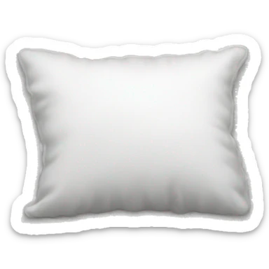 White pillow hairy sticker