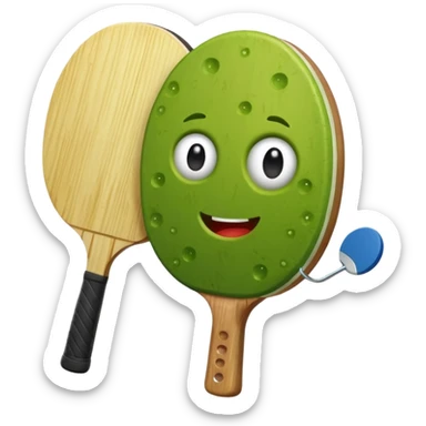 🥒+🏓 sticker