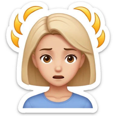 Girl hitting head sticker